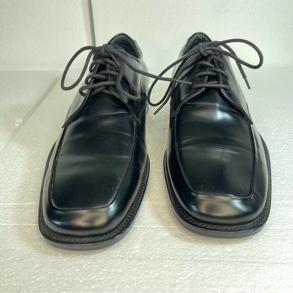 Material London mens shoes black Tie up Leather size 10 pre owned good condition - Picture 15 of 16